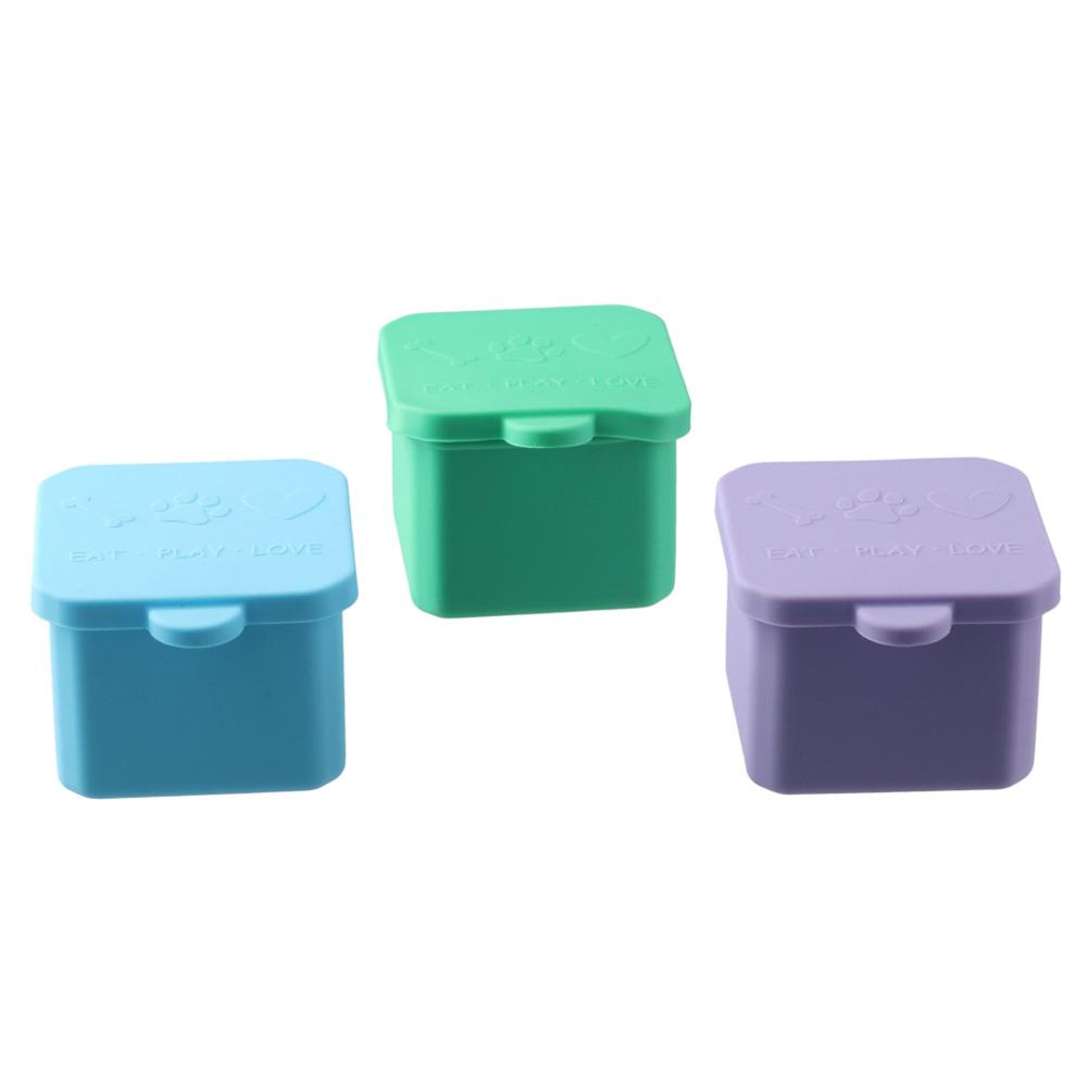 Food Snacks That Are Green - 1/3 Stuks Bruikbare Siliconen Voedselverdelingsdoos Rood/Roze/Paars/Groen/Oranje/Blauw