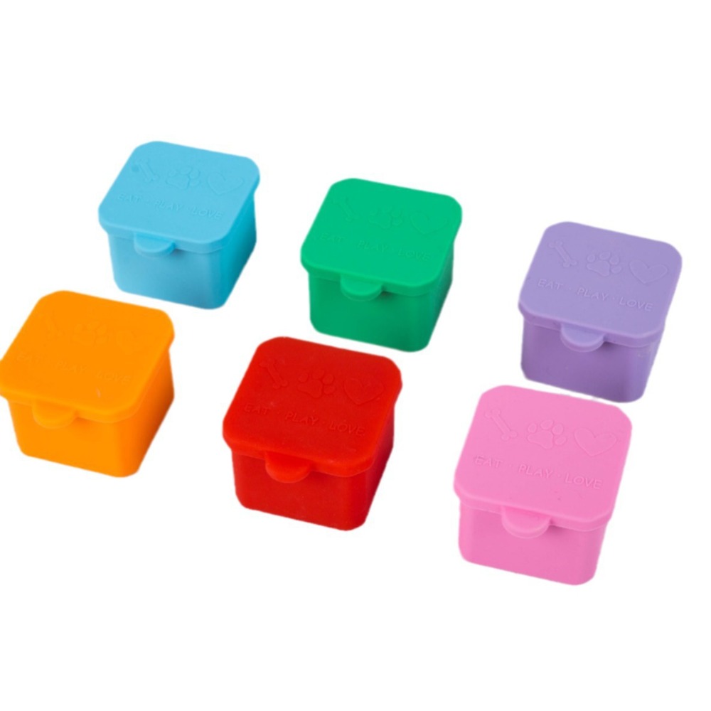 Food Snacks That Are Green - 1/3 Stuks Praktische Siliconen Voedselverdelingsdoos Rood/Roze/Paars/Groen/Oranje/Blauw