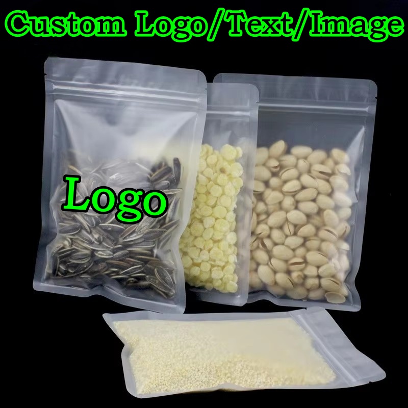 100 STKS Frosted Plastic Ziplo - Logo Food Snack recensie en prijs