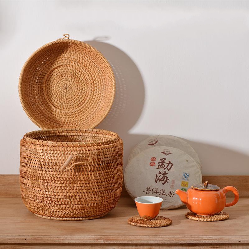 Handgeweven Rotan Thee Opbergd - Food Snacks That Are Green recensie en prijs