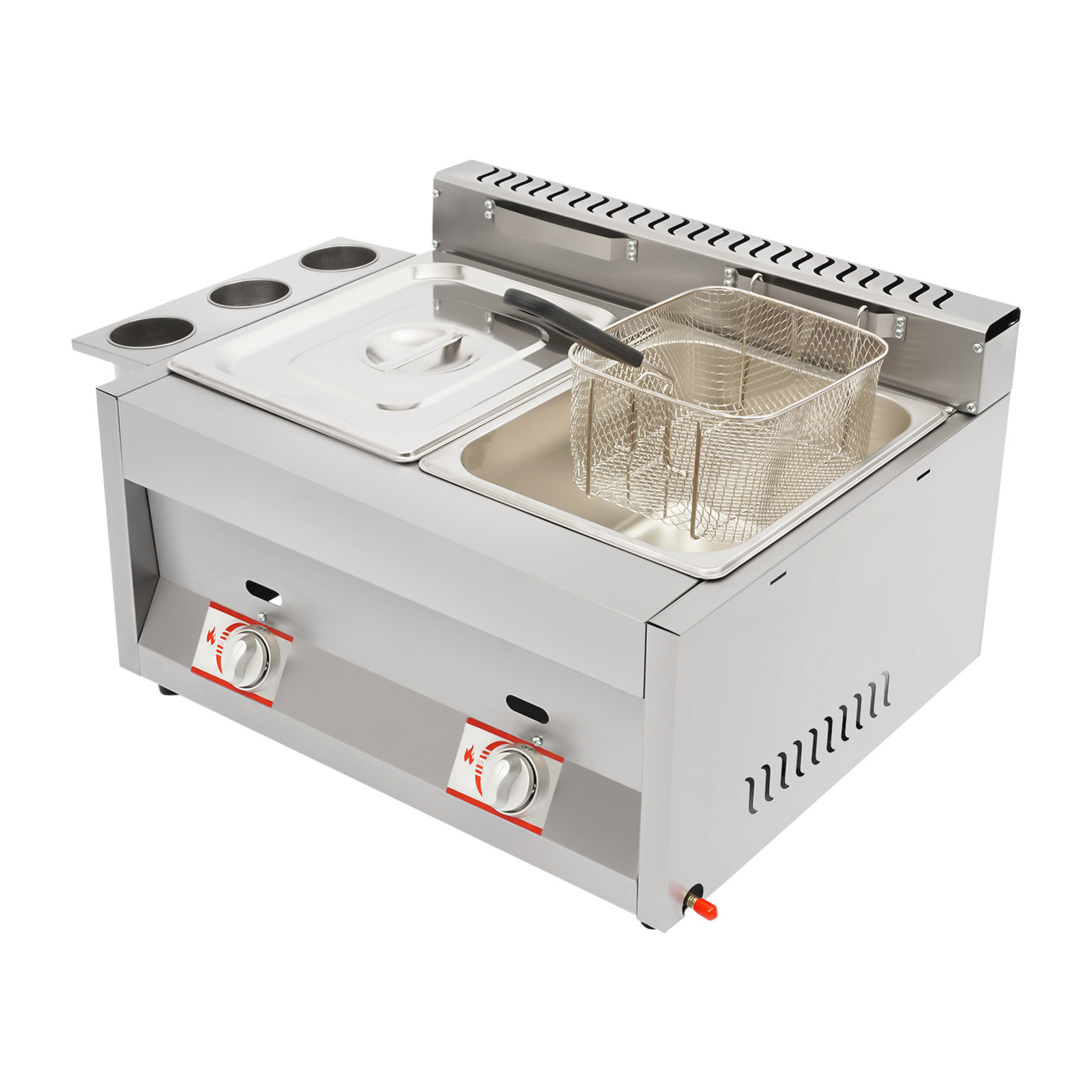 Commerciële friteuse met 2 tan - Food Snacks Restaurant recensie en prijs