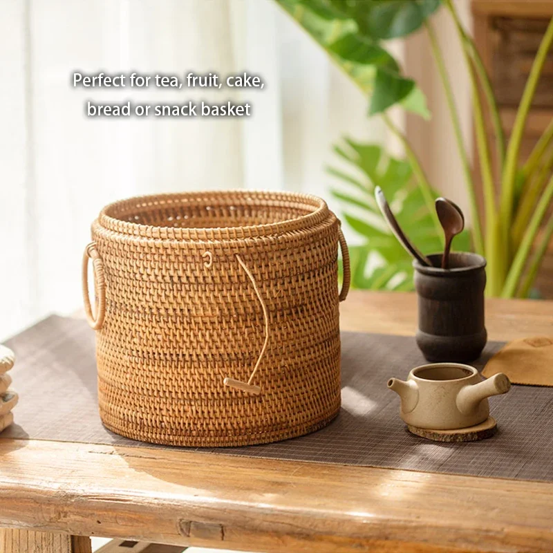 Handgeweven Rotan Thee-opbergd - Food Snacks That Are Green recensie en prijs